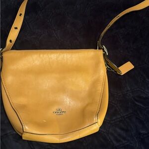 Coach Mustard Leather Shoulder Bag